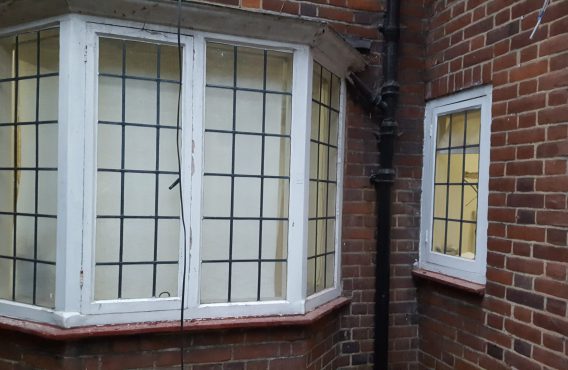 Casement window bay restoration (before)