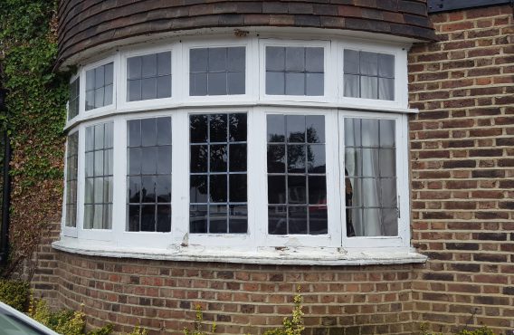 Leaded Casement Window Before Restoration