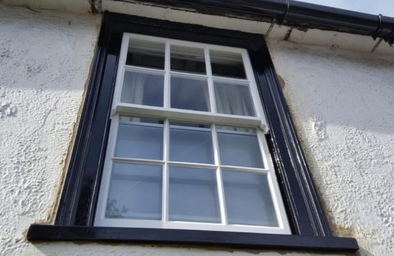 Sash window after restoration