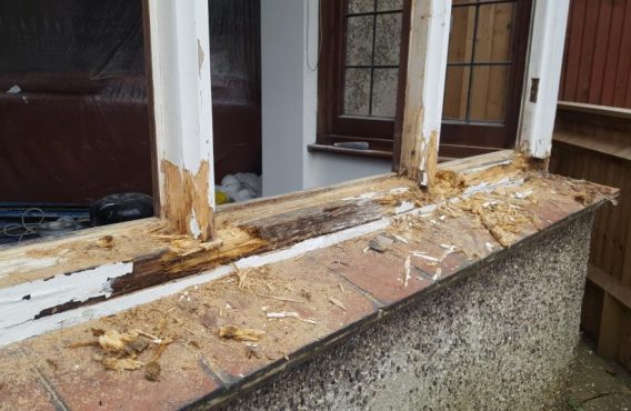 Wooden window sill replacement