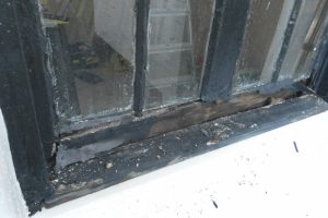 Black Sash Window Before Restoration